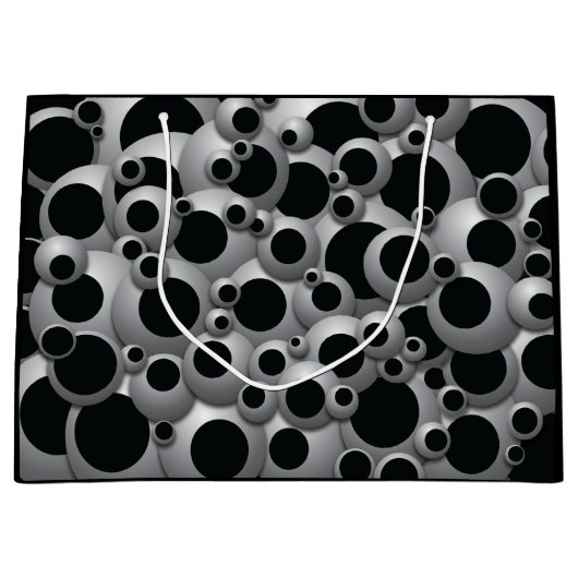 Bubbles en effervescence Black Large Cadeau Sac (Devant)