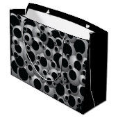 Bubbles en effervescence Black Large Cadeau Sac (Dos Angle)