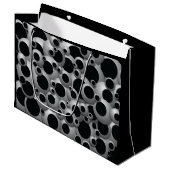 Bubbles en effervescence Black Large Cadeau Sac (Devant Angle)