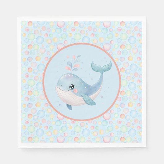 Bubbles & Fins Children's Birthday Bubbles Servet (Voorkant)