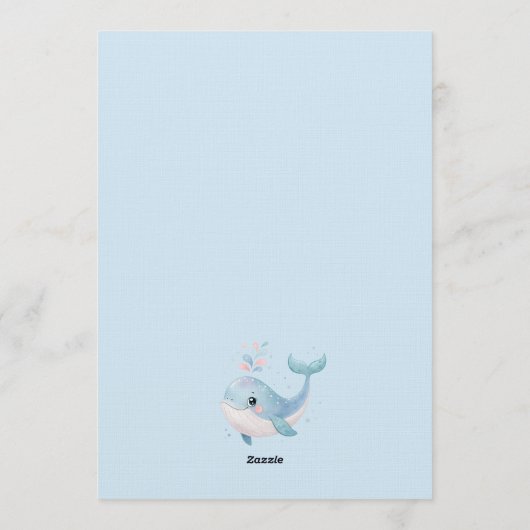 Bubbles & Fins Children's Birthday  Kaart (Achterkant)