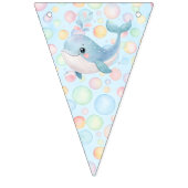 Bubbles & Fins Children's Birthday Vlaggetjes (Eerste vlag)