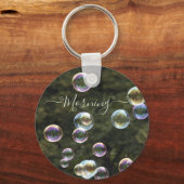 Bubbles gedurende sleutelhanger dagmonogram (Voorkant)