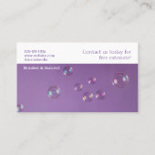 Bubbles Home Cleaning Services Visitekaartje (Achterkant)