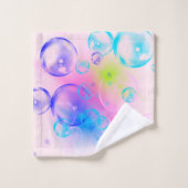 BUBBLES - kleurrijk Abstract Afbeelding van fracta Bad Handdoek (Wasdoekje)