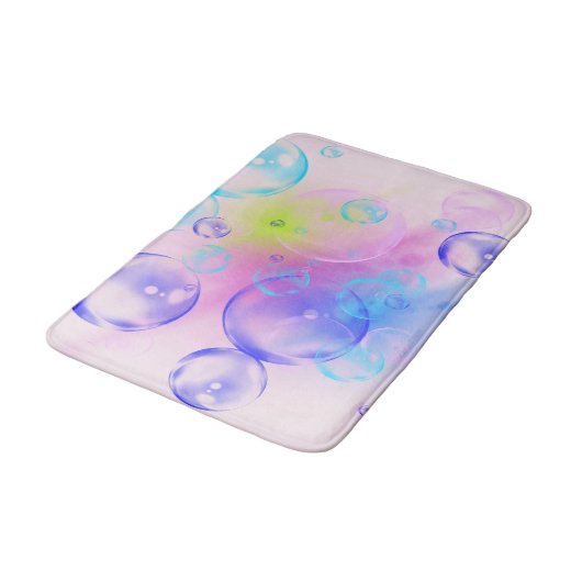BUBBLES - kleurrijk Abstract Afbeelding van fracta Badmat (Gekanteld)