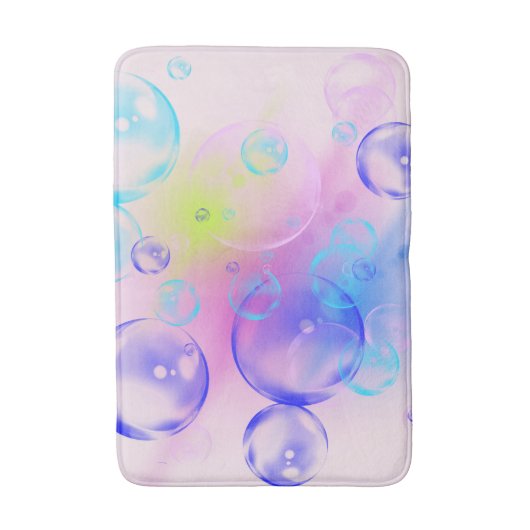 BUBBLES - kleurrijk Abstract Afbeelding van fracta Badmat (Voorkant Verticaal)