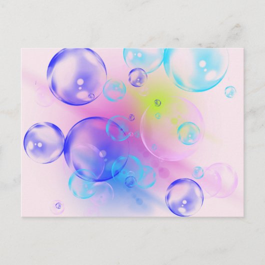 BUBBLES - kleurrijk Abstract Afbeelding van fracta Briefkaart (Voorkant)