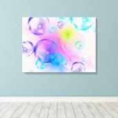 BUBBLES - kleurrijk Abstract Afbeelding van fracta Canvas Afdruk (Insitu (Houten vloer))