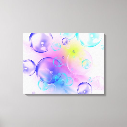 BUBBLES - kleurrijk Abstract Afbeelding van fracta Canvas Afdruk (Voorkant)