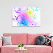 BUBBLES - kleurrijk Abstract Afbeelding van fracta Canvas Afdruk (Insitu (Woonkamer))