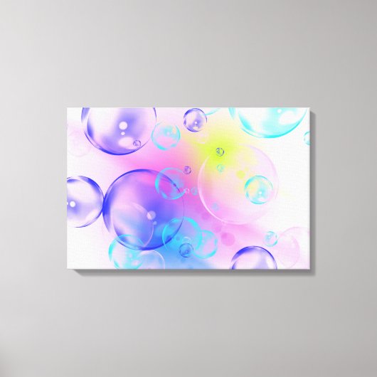 BUBBLES - kleurrijk Abstract Afbeelding van fracta Canvas Afdruk (Voorkant)