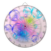 BUBBLES - kleurrijk Abstract Afbeelding van fracta Dartbord (Voorkant)