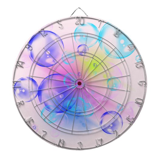BUBBLES - kleurrijk Abstract Afbeelding van fracta Dartbord (Voorkant)