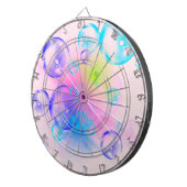 BUBBLES - kleurrijk Abstract Afbeelding van fracta Dartbord (Voorkant Rechts)