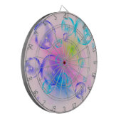 BUBBLES - kleurrijk Abstract Afbeelding van fracta Dartbord (Voorkant Links)