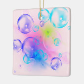 BUBBLES - kleurrijk Abstract Afbeelding van fracta Keramisch Ornament (Links)