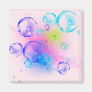 BUBBLES - kleurrijk Abstract Afbeelding van fracta Magneet