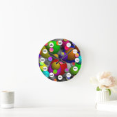 Bubbles (Mayan Face) van Kenneth Yoncich Ronde Klok (Huis)