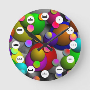 Bubbles (Mayan Face) van Kenneth Yoncich Ronde Klok