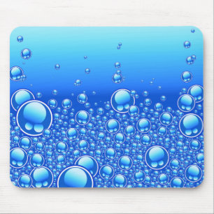 Bubbles op blauw muismat
