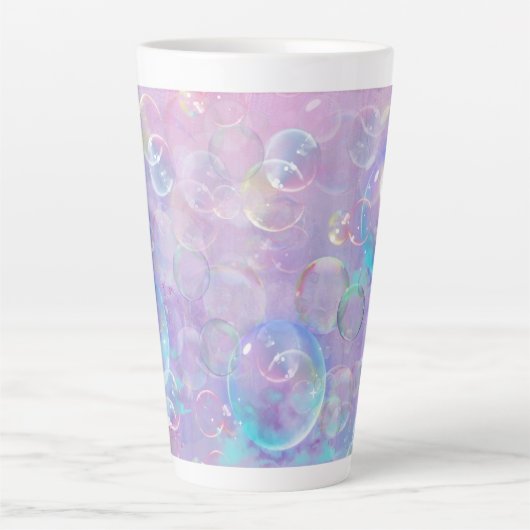 Bubbles Pastel sur Lavender Latte Coffee Mug (Devant)