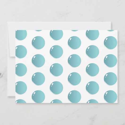 Bubbles Pop over Birthday Party roze Kaart (Achterkant)