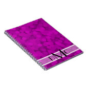 Bubbles pourpres 3 Carnet Monogramme initial (Côté Droit)