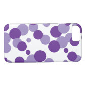 Bubbles pourpres Confetti iPhone 7 Coque (Dos (Horizontal))