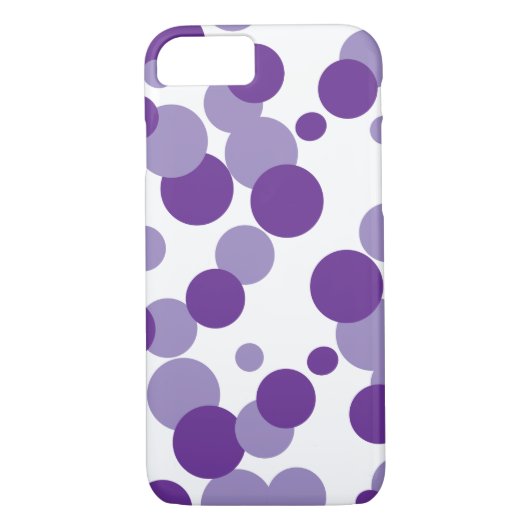 Bubbles pourpres Confetti iPhone 7 Coque (Dos)
