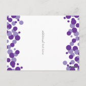 Bubbles pourpres Confetti Numéro de table Cartes (Dos)