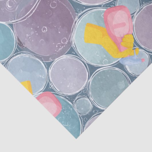 Bubbles reinigen tissuepapier (Detail)