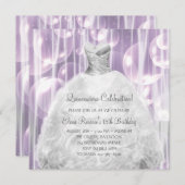 Bubbles Robe de fête Blanc Quinceanera Invitations (Devant / Derrière)