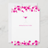 Bubbles roses Invitations de la fête de Bacheloret (Dos)