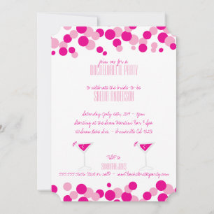 Bubbles roses Invitations de la fête de Bacheloret