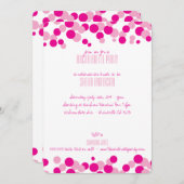 Bubbles roses Invitations de la fête de Bacheloret (Devant / Derrière)