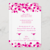 Bubbles roses Invitations de la fête de Bacheloret (Devant / Derrière)