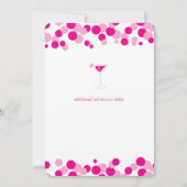 Bubbles roses Invitations de la fête de Bacheloret (Dos)