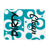 Bubbles Stippen Circles Dishwasmachine Magnet Magneet (Horizontaal)