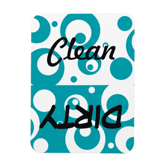 Bubbles Stippen Circles Dishwasmachine Magnet Magneet (Verticaal)