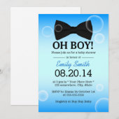 Bubbles & Stropdas Baby shower Kaart (Voorkant / Achterkant)