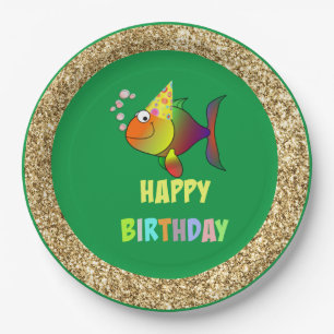 Bubbles the Birthday Fish, Paper Borden Papieren Bordje