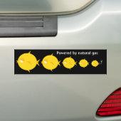 Bubbles the BlowFish_Powered by natural gas Bumpersticker (Op auto)