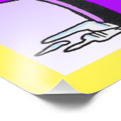 Bubbling Bunny Bathroom Poster Cust. Kleur rand (Hoek)