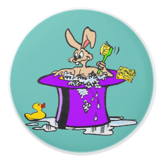 Bubbling Bunny keramische romp Knop (Voorkant)