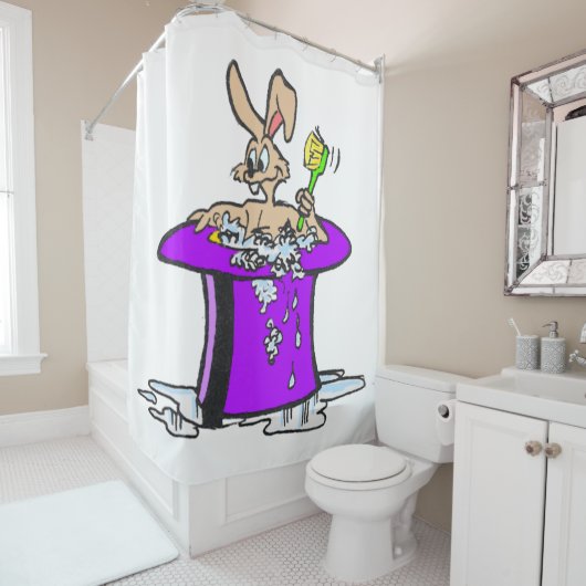 Bubbling Bunny Shower Curtain Douchegordijn (In situ)