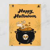 Bubbling Cauldron Halloween Card – Spooky Eyeballs Briefkaart (Voorkant)
