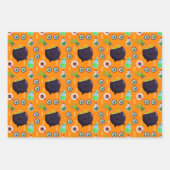 Bubbling Cauldron Magic Potion Eyeball Halloween Inpakpapier Vel (Voorkant)