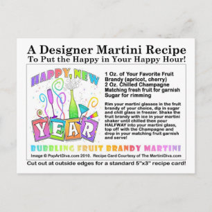 Bubbling Fruit Brandy Martini Recept Briefkaart