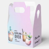 Bubbling over met opwinding bobba thee verjaardag bedankdoosjes (Geopend)